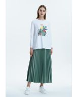 Pleated Skirt With Fixed Lining -Sale