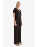 Knitted Wide Leg Solid Pants -Sale