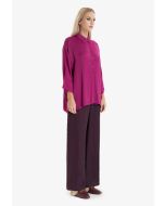 Solid Basic Wide Flared Leg Trouser -Sale