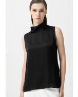 Soft Solid Sleeveless Loose Blouse -Sale