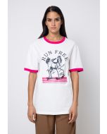 Horse Print Motif T-Shirt