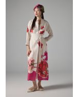 Floral Print Belted Abaya 
