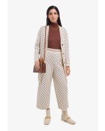 Wide Leg Contrast Knitted Trouser -Sale