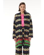 All Over Printed Multicolored Open Jacket