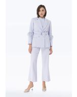Wide Leg Straight Solid Trouser -Sale