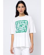 Oversized Printed Motif T-Shirt