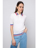 Knitted Solid Polo T-Shirt
