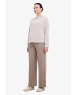 Pin Tuck Knitted Straight Pants