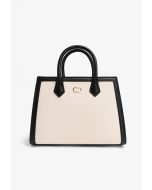 Knitted PU Leather Tote Bag