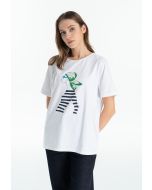  Solid Graphic Printed T-Shirt -Sale