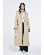 Notched Collar Single Breasted Coat