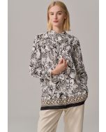 Floral Printed Long Sleeve Shirt - Ramadan Style