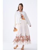 Floral Print Pleated Skirt- Ramadan Style