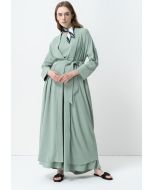 Solid Classic Maxi Abaya With Belt