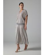 Striped Sequin Maxi Skirt