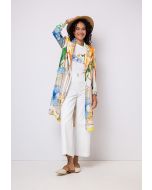 Allover Printed Notched Collar Jacket