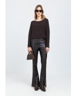 Skinny Solid Leather Trousers