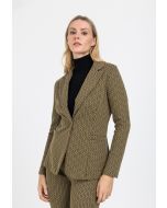 Allover Knitted Jacquard Classic Blazer