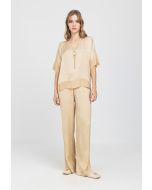 Solid Wide Leg Straight Pants