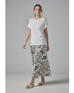 Printed Elastic Waistband Skirt