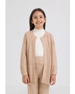 Open Solid Woven Cardigan