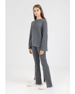 Solid Knitted Trousers