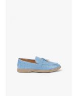 Charms Embellished Textured Loafers