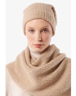 Knitted Solid Slouchy Folded Hem Ice Cap -Sale