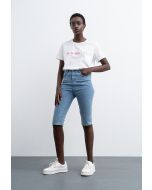 Solid Capri Jeans -Sale