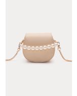 Mini Crossbody Flap Bag With Pearly Handle -Sale