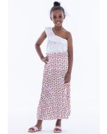 Printed Pleated Maxi Skirt -Sale