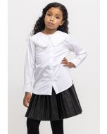 Puritan Collar Solid Buttoned Shirt -Sale