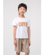 Cute Girl Embellished T-shirt -Sale