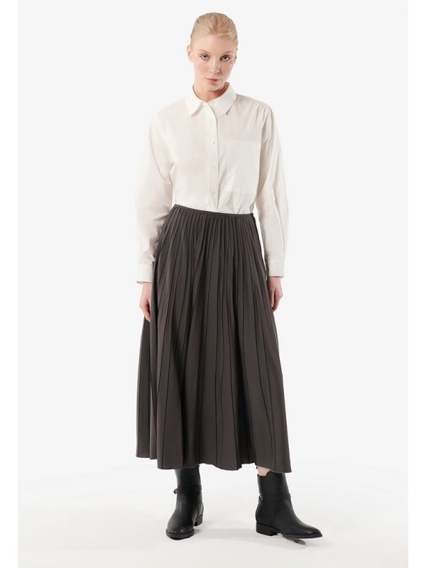 Pleated midi online skirt sale