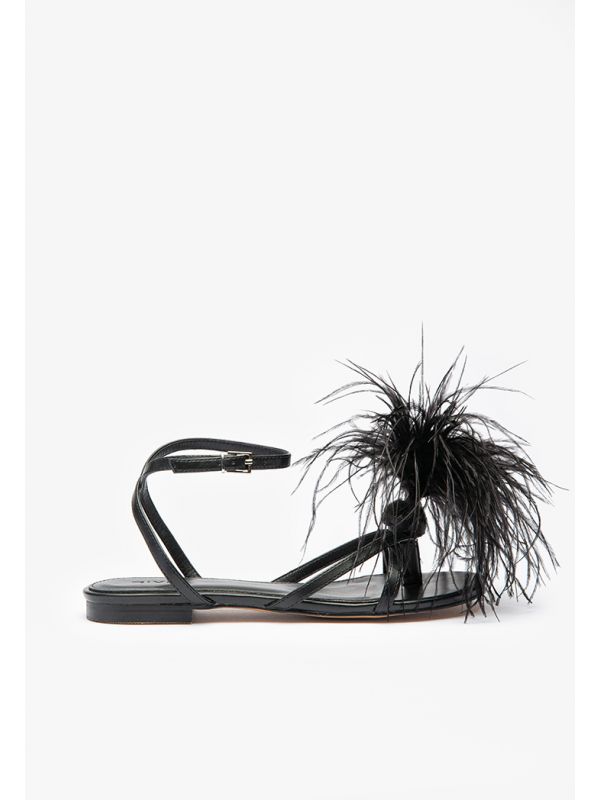 Ysl feather outlet sandals