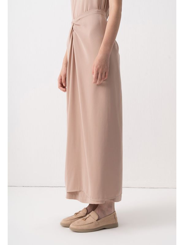 Open front hot sale wrap maxi skirt