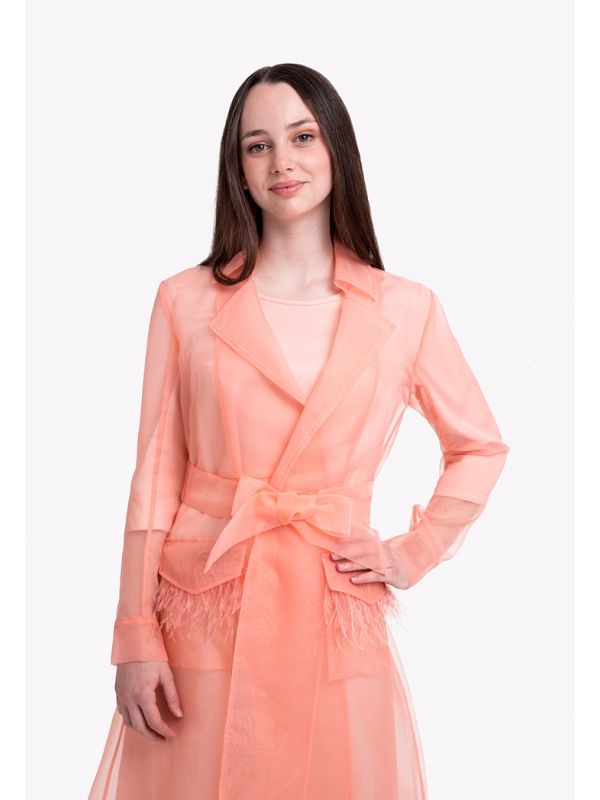 Organza coat over dress 2025