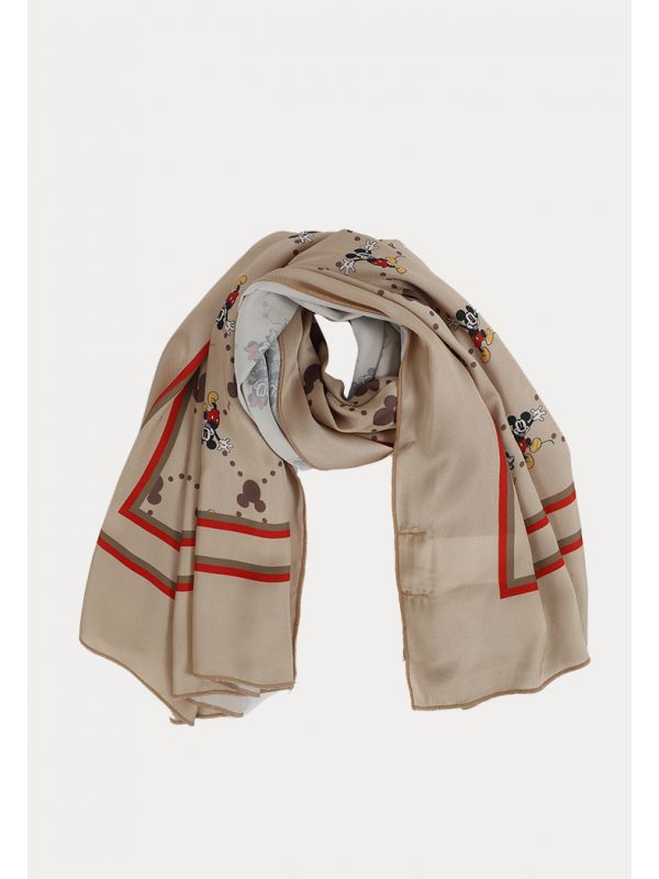 Mickey Mouse Printed Satin Square Scarf Sale