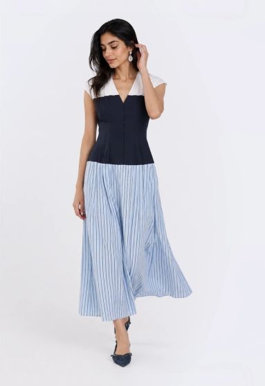Color Block Sleeveless Dress