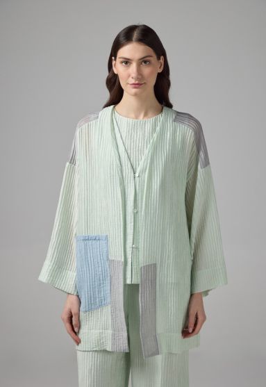 Color Block Textured Jacket