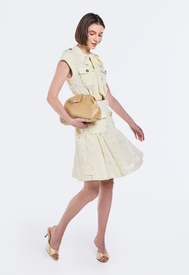 Multi Pocket Lace Dress