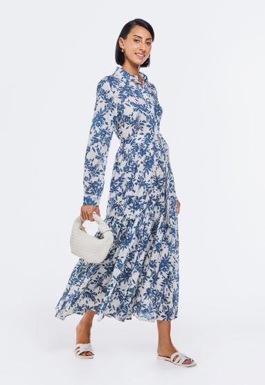 Floral Print Belted Dress