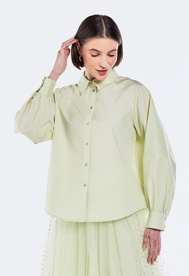 Solid Raglan Sleeve Shirt