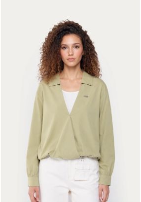Balloon-Style Lined Blouse