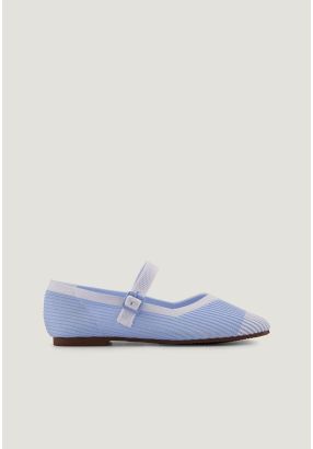 Knitted Ribbed Ballerina Flats
