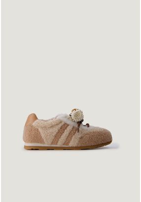 Contrast Shearling Sneakers