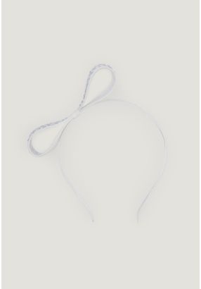 Crystal Embellished Lace Bow Headband