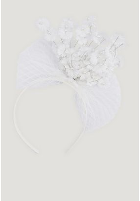 Floral Faux Pearls Fringes Headband