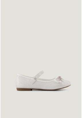 Strass Embellished Bow Ballerina