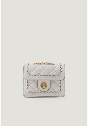 Two Toned Quilted Crossbody Bag